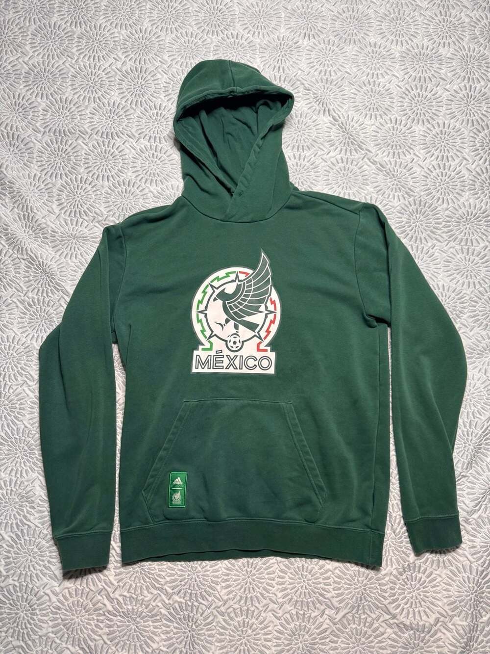 Adidas Mexico National Soccer Team Pullover Hoodie Green Men’s S